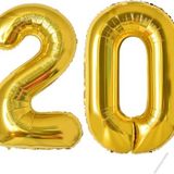 Benim Marifetlerim - 20 Rakamı Altın Folyo Balon 16 inch 40 cm
