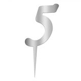 Benim Marifetlerim - 5 Rakamı Gümüş Pleksi Pasta Süsü