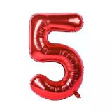 Benim Marifetlerim - 5 Rakamı Kırmızı Folyo Balon 40 inch 90 cm