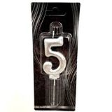 Benim Marifetlerim - 5 Yaş Gümüş Pasta Mumu