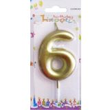 Benim Marifetlerim - 6 Yaş Altın Pasta Mumu