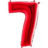 Benim Marifetlerim - 7 Rakamı Kırmızı Folyo Balon 16 inch 40 cm