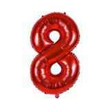 Benim Marifetlerim - 8 Rakamı Kırmızı Folyo Balon 16 inch 40 cm