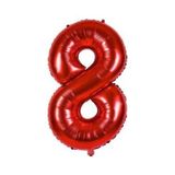 Benim Marifetlerim - 8 Rakamı Kırmızı Folyo Balon 40 inch 90 cm