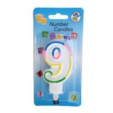 Benim Marifetlerim - 9 Yaş Rengarenk Pasta Mumu