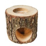 Benim Marifetlerim - Ağaç Kütük Tealight Kuş Yuvası Mumluk