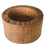 Benim Marifetlerim - Ağaç Kütük Tealight Yuvarlak Naturel Mumluk