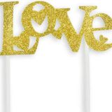 Benim Marifetlerim - Evadan Simli Altın Love Pasta Süsü