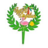 Benim Marifetlerim - Flamingo Ahşap Pasta Süsü