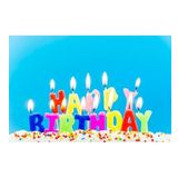 Benim Marifetlerim - Karışık Renkli Happy Brithday Pasta Mumu