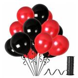 Benim Marifetlerim - Kırmızı Siyah Metalik Balon 12 inch 10 Adet