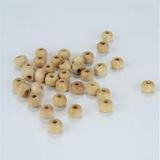 Benim Marifetlerim - Krem Delikli Ahşap Boncuk 8 mm 10 Gram