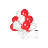 Benim Marifetlerim Metalik Kırmızı Beyaz Balon 12 Inch 20 Adet