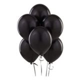 Benim Marifetlerim Metalik Siyah Balon 12 Inch 25 Adet