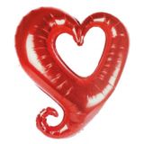 Benim Marifetlerim Ortası Boş Kırmızı Kalp Folyo Balon 18 İnch 45 Cm X 45 Cm