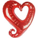 Benim Marifetlerim - Ortası Boş Kırmızı Kalp Folyo Balon 18 inch