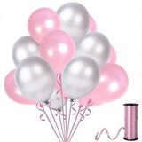 Benim Marifetlerim - Pembe Gümüş Metalik Balon 12 inch 25 Adet