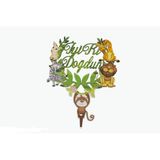 Benim Marifetlerim Safari Ahşap Pasta Süsü 14 Cm