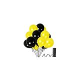 Benim Marifetlerim - Sarı Siyah Metalik Balon 12 inch 10 Adet