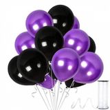 Benim Marifetlerim - Siyah Mor Metalik Balon 12 inch 30 Adet