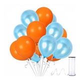 Benim Marifetlerim - Turuncu Mavi Metalik Balon 12 inch 30 Adet
