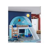 benim odam My House Çocuk Odası Montessori Takımı Kaydıraklı Karyola Ve Mavi Oyun Evi