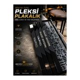 BENİM PLEKSİCİM Kişiye Özel Otomobil Mat Pleksi Plakalık Takımı - İsim Yazılı Özel Tasarım