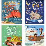 Benim Zürafam Uçabilir - Ayvayı Yedik Müzesi- Çantamdan Fil Çıktı - Uzaya Giden Tren Seti - 4 Kitap
