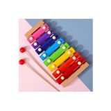 BENİMER Montessori Renkli 8 Nota 8 Ton Ahşap Ksilofon Selefon Ksilafon Tuşlu Sesli Müzik Aleti