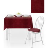 BenimOl Bordo Düz Renk Masa Örtüsü 140x140 - 140 x 140 cm
