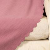 Benimol Gül Kurusu Dokuma Kadife Şönil Düz Kumaş Çift Taraflı Koltuk Şalı Örtüsü Maxi Set (3+3+1+1) - 175 x 215 cm
