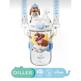 Benisa Shop Dıller 580 Ml Askılı Çocuk Matara/Suluk Slıkon Köpek Figürlü Gövde