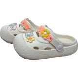 Benitto Kids Calx Kız Çocuk Çiçek Figürlü Kaydırmaz Taban Terlik Sandalet BNT8160 - Bej