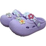 Benitto Kids Calx Kız Çocuk Çiçek Figürlü Kaydırmaz Taban Terlik Sandalet BNT8160 - Mor