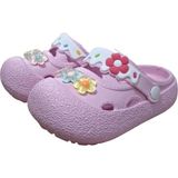 Benitto Kids Calx Kız Çocuk Çiçek Figürlü Kaydırmaz Taban Terlik Sandalet BNT8160 - Pembe