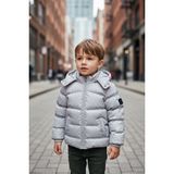 Benitto Kids Erkek Bebek Şişme Mont 51374 - 00E-Gri - 2 Yaş