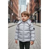 Benitto Kids Erkek Bebek Şişme Mont 51374 - 00E-Gri - 4 Yaş