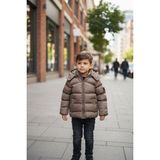 Benitto Kids Erkek Bebek Şişme Mont 51374 - 01-Kahverengi - 2 Yaş