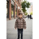 Benitto Kids Erkek Bebek Şişme Mont 51374 - 01-Kahverengi - 4 Yaş