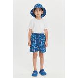 Benitto Kids Erkek Çocuk Desenli Deniz Şortu 7010 - 8 Yaş - Mavi