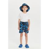 Benitto Kids Erkek Çocuk Desenli Deniz Şortu 7012 - 12 Yaş - Mavi