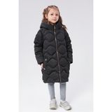 Benitto Kids Kız Çocuk Şişme Kaban 51302 Uzun Kol Siyah Düz Desenli Rahat Kullanım - 8 Yaş