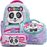 Benitto Kids Wia Crowned Panda Kız Çocuk 3'lü Okul Seti - Mor