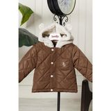 Benittokids Erkek Bebek Çocuk Kulaklı Kapüşonlu Mont 51323 - 01-Kahverengi - 2 Yaş