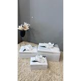 Benjamin Çeyiz İsme Özel Fiyonklu Ahşap Nişan Kutusu