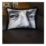 Benjamin Franklin Kadife Yastık - (Dolgu Boncuk Elyaf, Uluslararası yıkama ve solmama sertifikası)