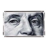 Benjamin Franklin Pleksi Tepsi -40X24CM - Çok Renkli