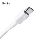 Benks D35 Type-C USB Kablo 5A Süper Hızlı Şarj Kablosu Qualcomm 3.0 480 Mbps 120 cm