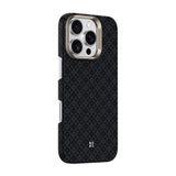 Benks İphone 16 Pro Max Uyumlu Kılıf M-Safe Özellikli Armorair Armorgrid Serisi Kevlar Kapak Siyah