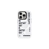 Benks iPhone 16 Pro Uyumlu Kılıf Magsafe Şarj Özellikli Koordinat Yazı Desenli Summit Serisi Beyaz